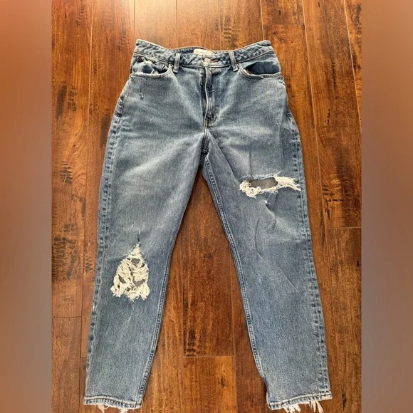Abercrombie jeans high rise curve love mom jeans size 29 / 8R - Picture 1 of 2